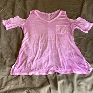 Sheer Cold Shoulder Tee